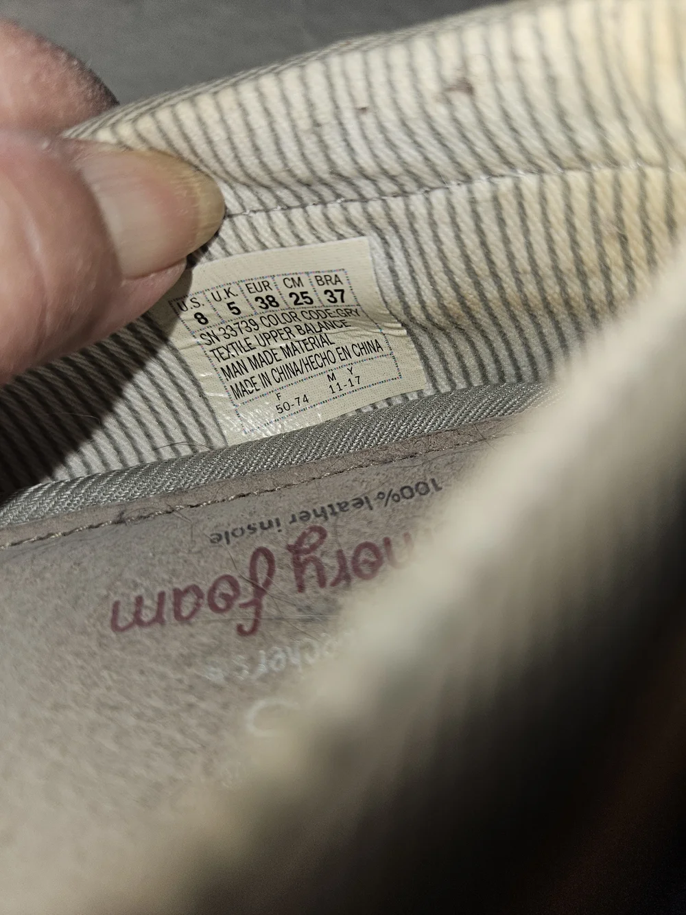 BOBS from Skechers Gray Slip-On Canvas Flats with Brown Accents
